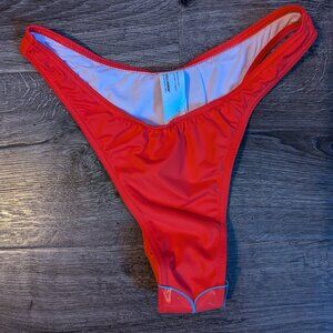 Collusion Coral Red High Cut Bikini Bottom